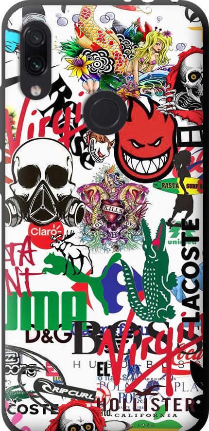 Чехол на Xiaomi Redmi Note 7 Many different logos (4022b-1639-42517)