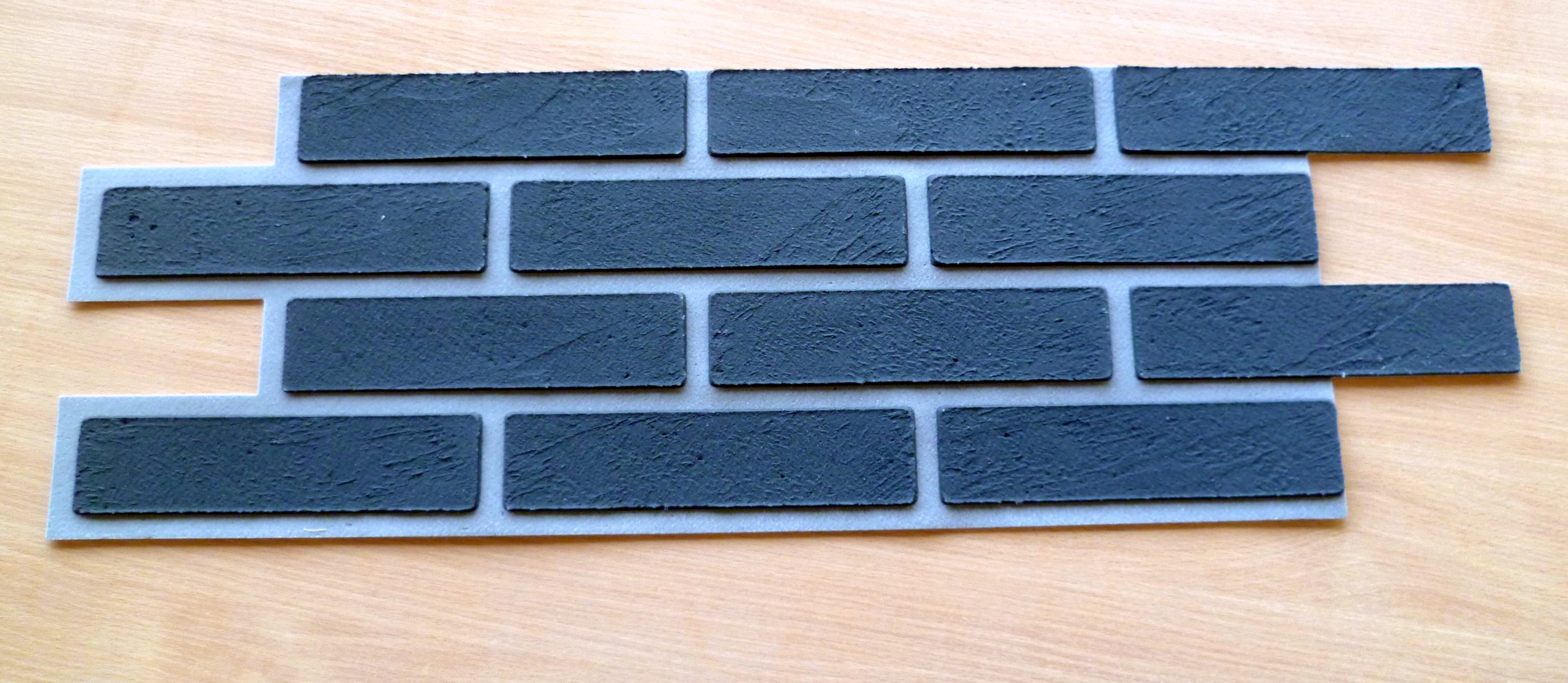 Цегла гнучка на самоклеючій основі Flexolith для інтер'єрів та фасадів Графіт (Barok-115) - фото 3 Цегла гнучка на самоклеючій основі Flexolith для інтер'єрів та фасадів Графіт (Barok-115) - фото 3