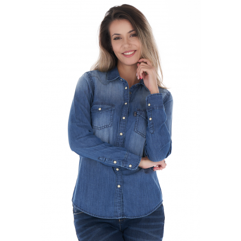 Рубашка женская Lee Cooper 60291003 L Синий Рубашка женская Lee Cooper 60291003 L Синий