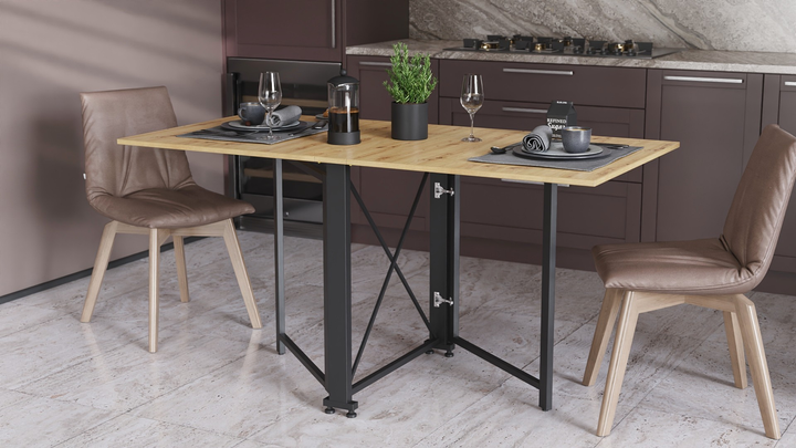 Обеденный стол книжка Ferrum Decor 152х73х75 см Дуб артизан (28341519)