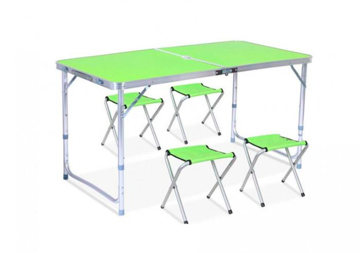 Стол для пикника раскладной с 4 стульями Зеленый (VP-662)