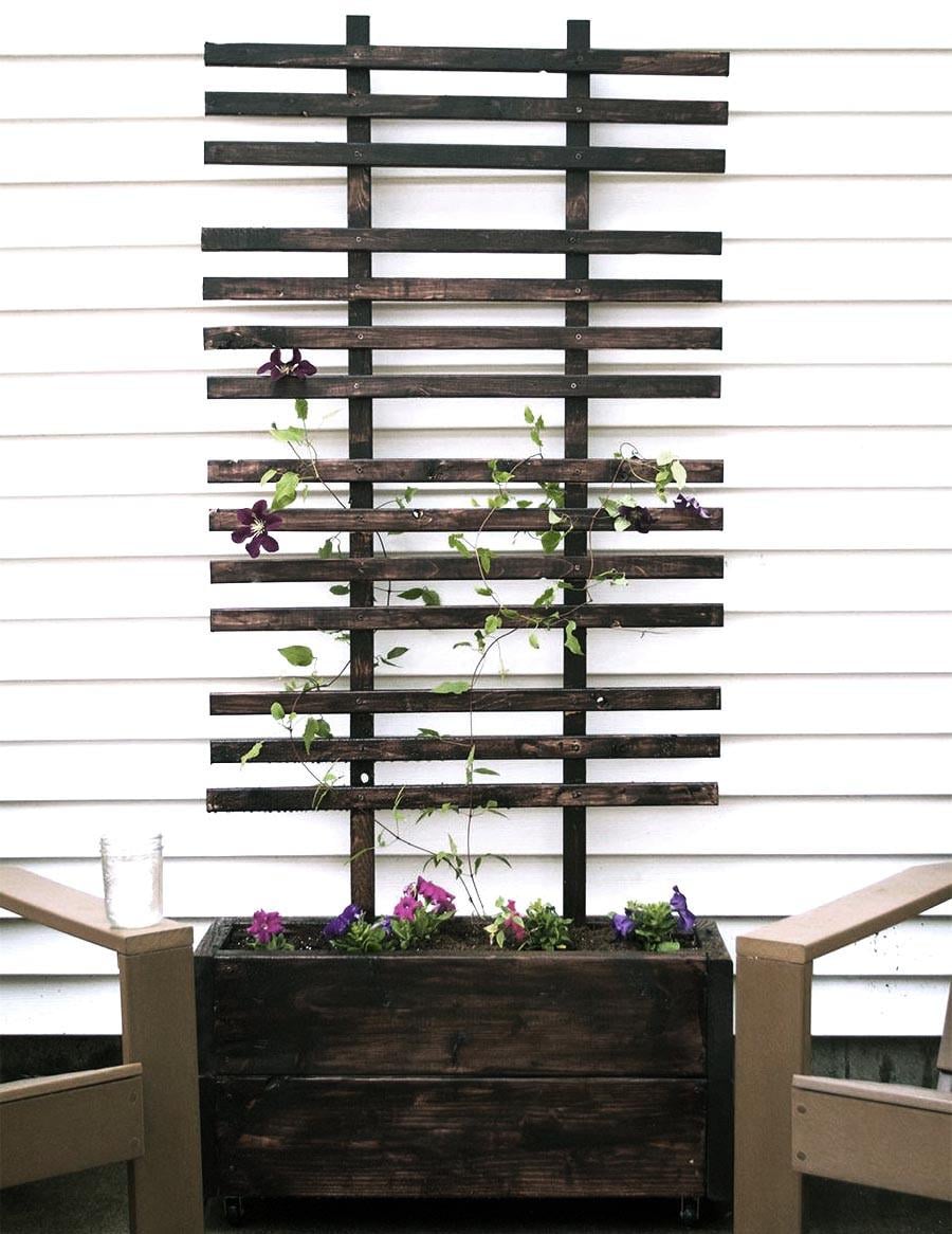 Кашпо со шпалерой из дерева Радинг Венге (КШР-002612)