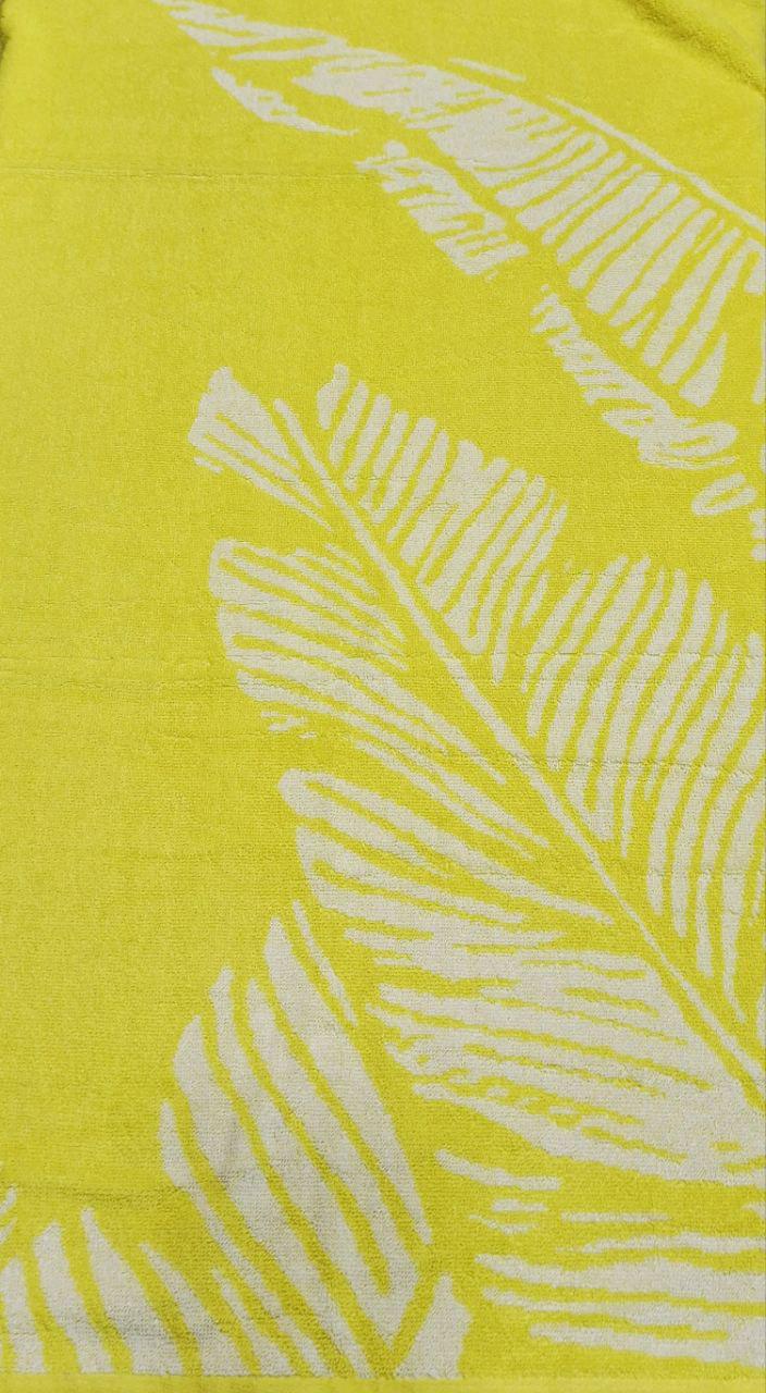 Рушник пляжний махровий 70х150 см Жовтий (1222) - фото 3