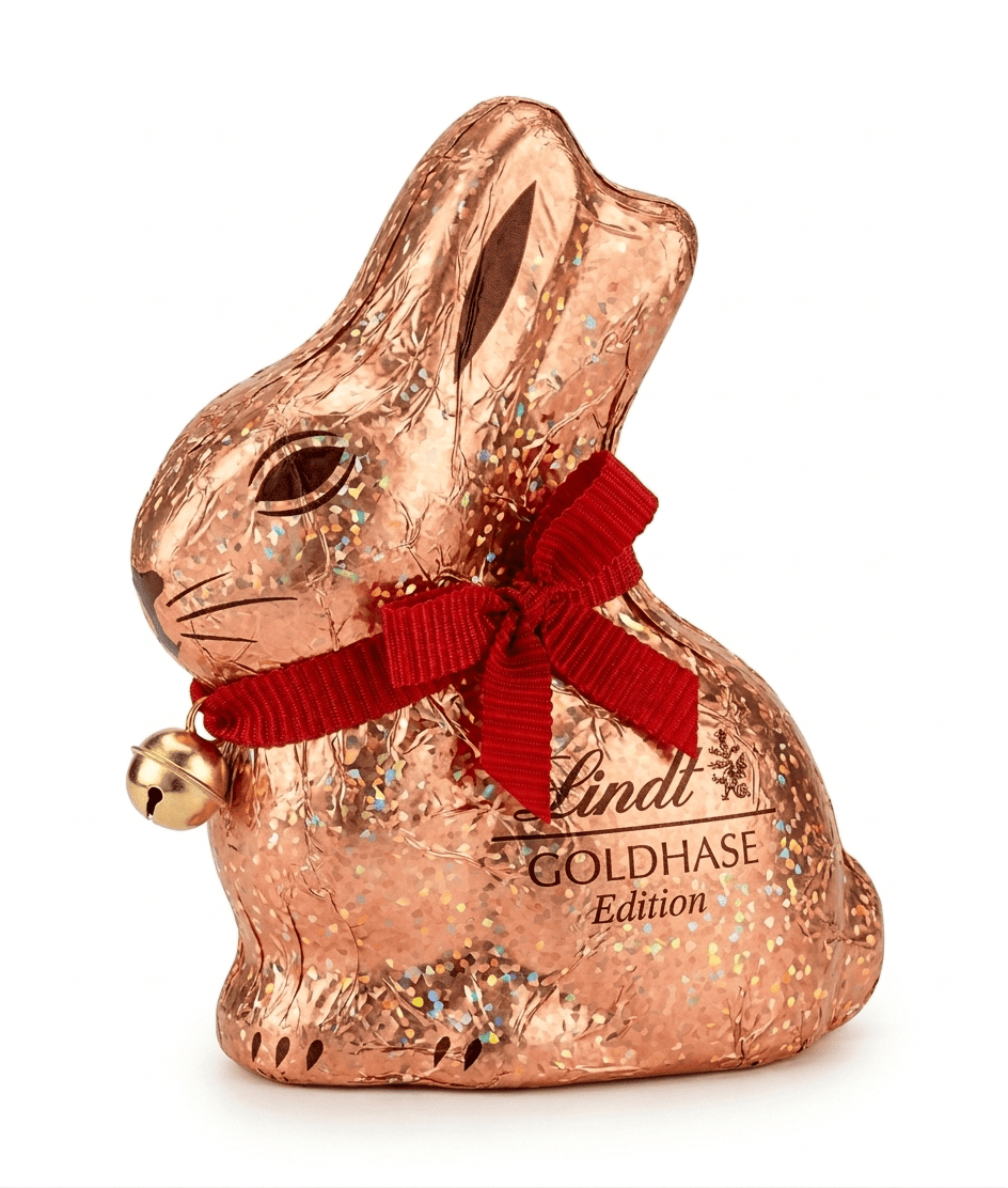 Шоколадний кролик Lindt Gold Rabbit Goldhase Glamour Rose Gold 100 г (2981254641)