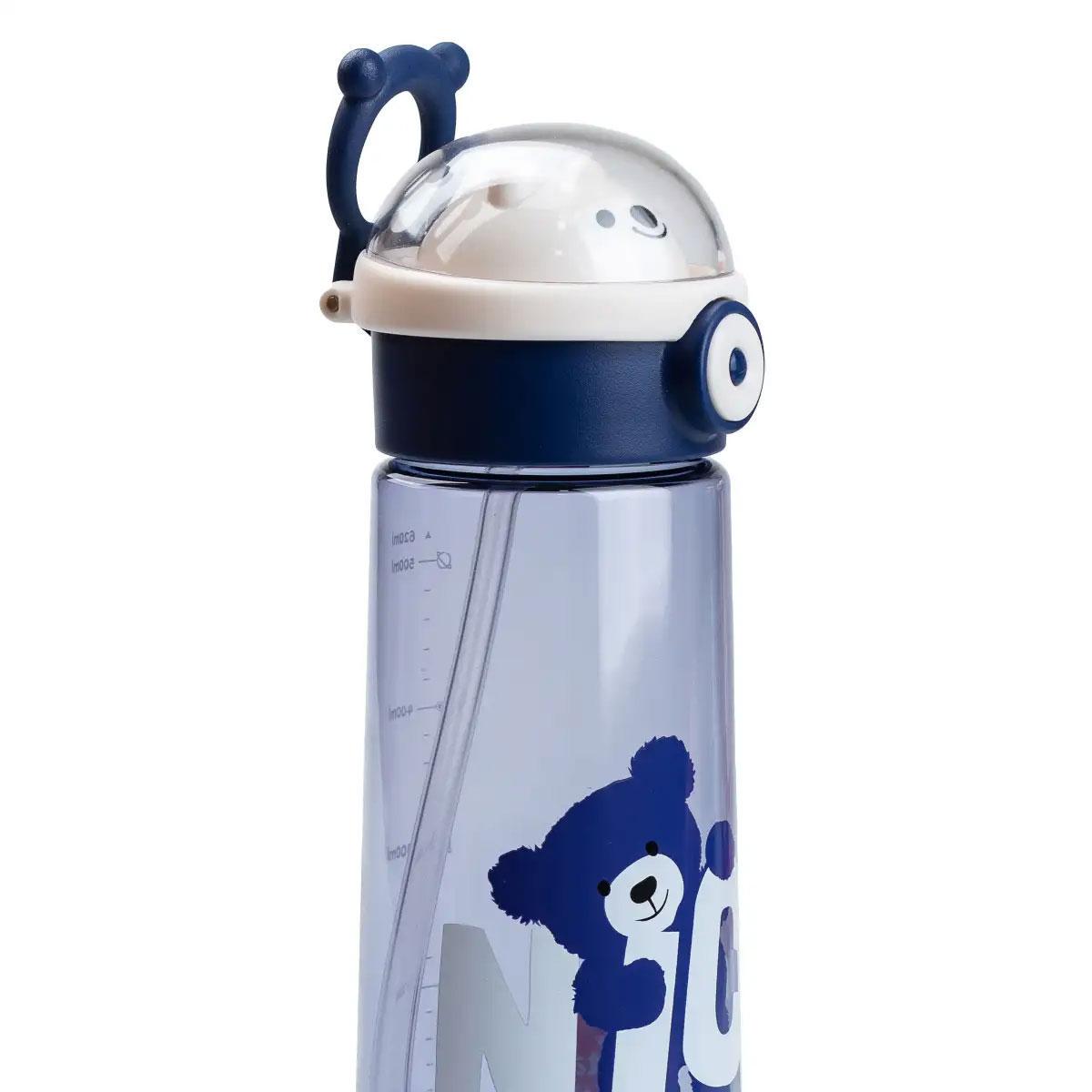 Пляшка для води 620 мл з трубочкою Синій (HP17300BL) - фото 3 Пляшка для води 620 мл з трубочкою Синій (HP17300BL) - фото 3