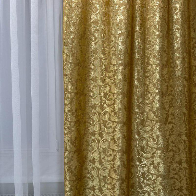Шторы Севилья жаккардовые 1,5х2,7 м 2 шт. Золотой - фото 5 Шторы Севилья жаккардовые 1,5х2,7 м 2 шт. Золотой - фото 5