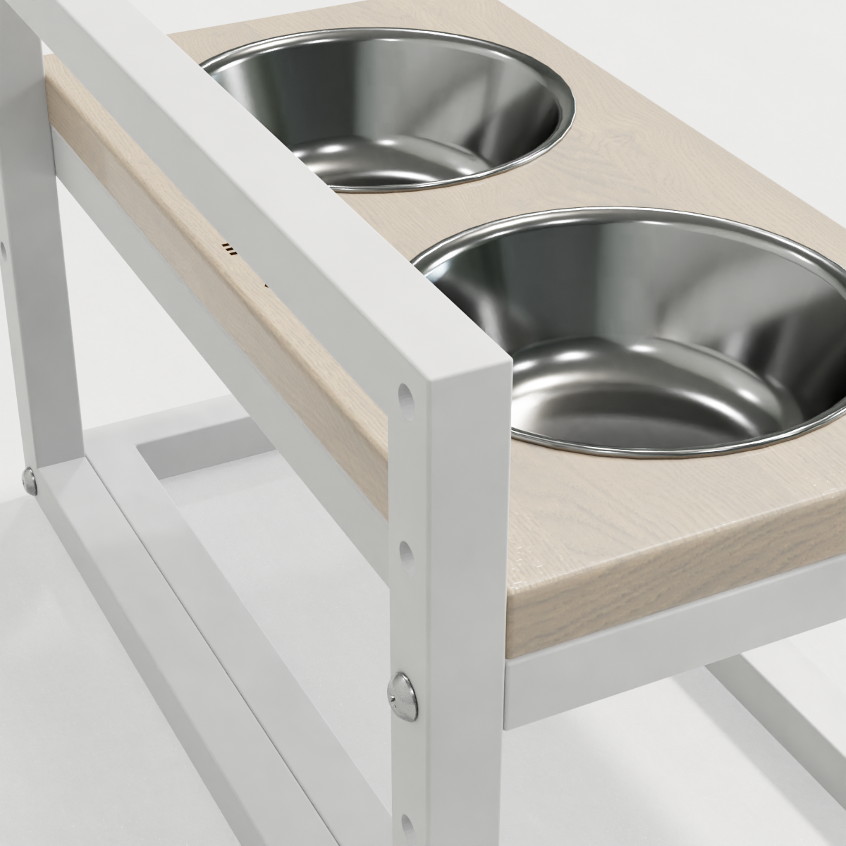 Миски на регулируемой подставке для маленьких собак Hollky Flex S 2х0,45 л (FS-422523-WHWH) - фото 7