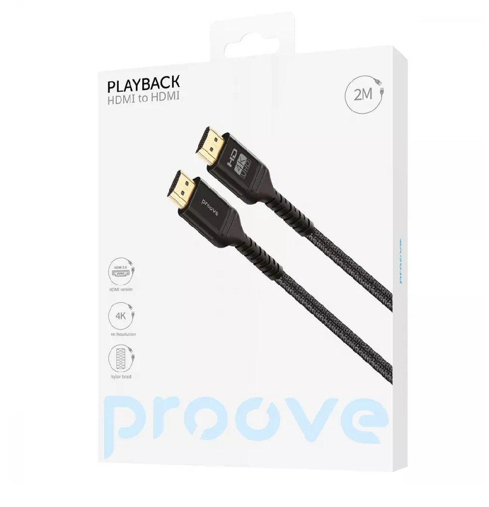 Кабель Proove PlayBack HDMI до HDMI 2 м Black (13416873) - фото 2