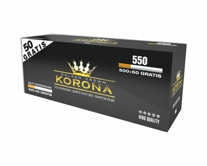 Ящик гильз для набивки сигарет табаком Korona Golden Crown 20 блоков по 550 шт.