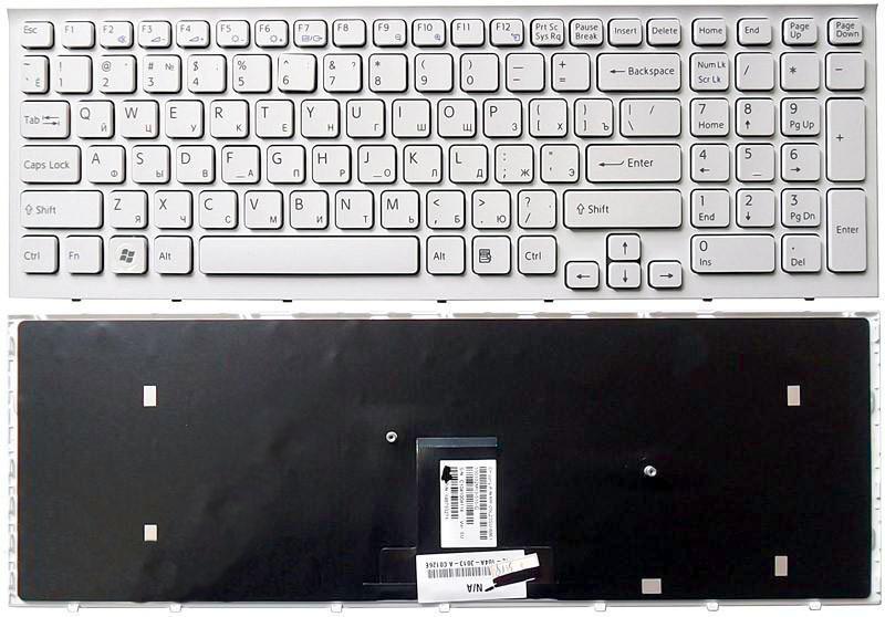 Клавиатура для ноутбука Sony Vaio VPC-EB White Frame White