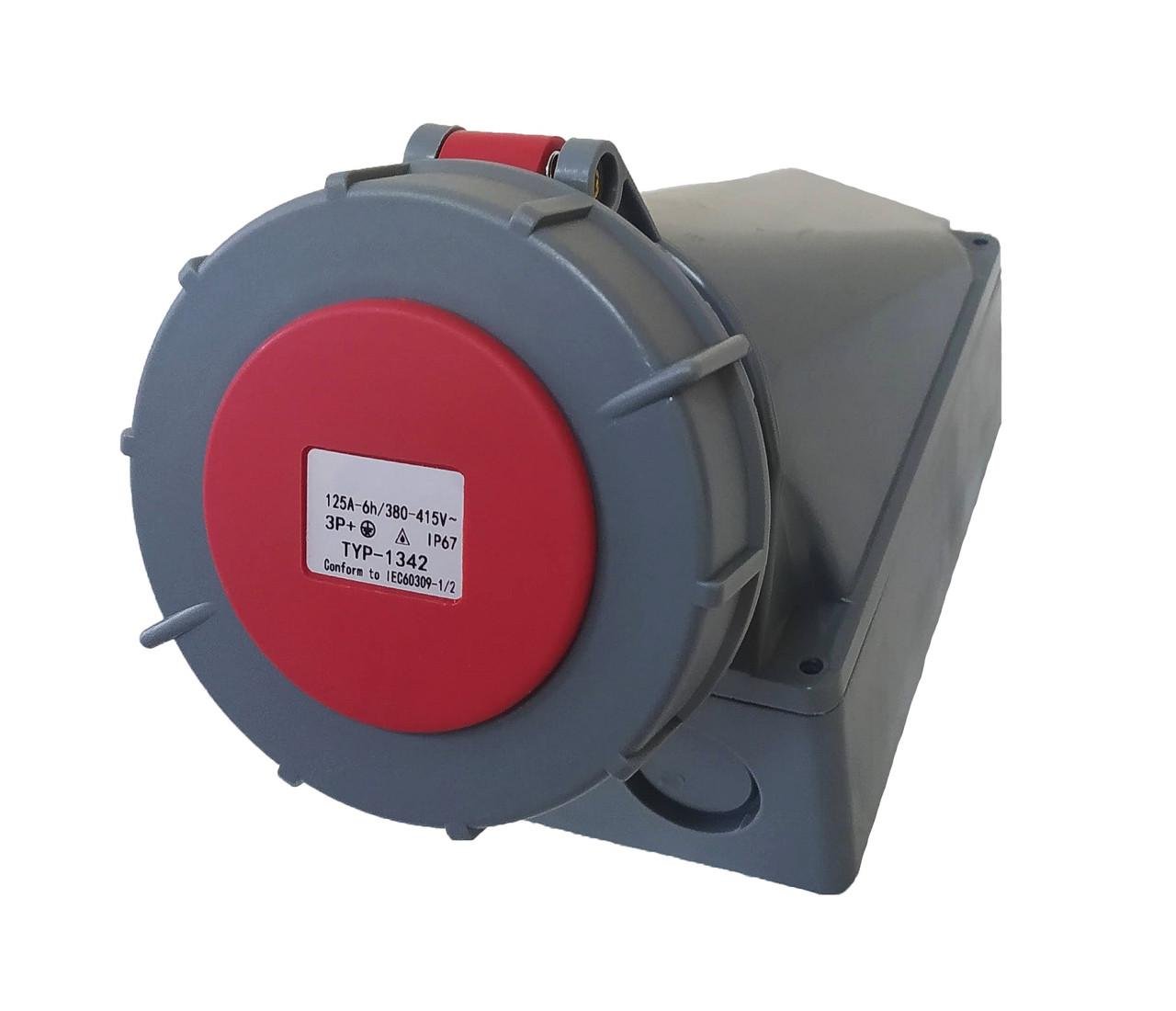 Розетка стационарная TechnoSystems 3Р+PЕ 63А 380В IP67 (5502493)