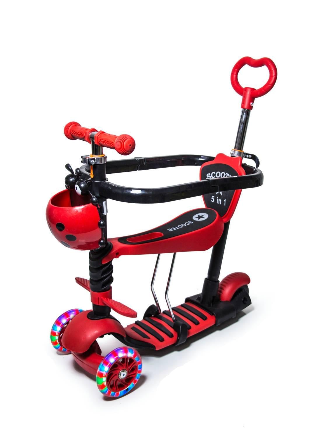 Самокат Сонечко 5в1 багатофункціональний/з бортиком Red (324346765)