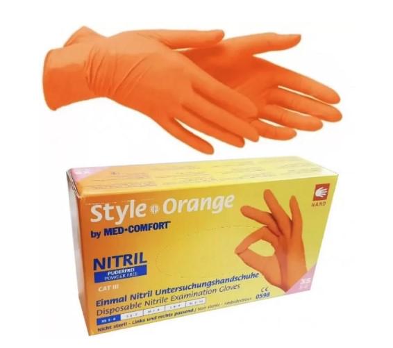 Рукавички Ampri Style нітрилові неопудрені 100 шт. XS Orange - фото 1 Рукавички Ampri Style нітрилові неопудрені 100 шт. XS Orange - фото 1