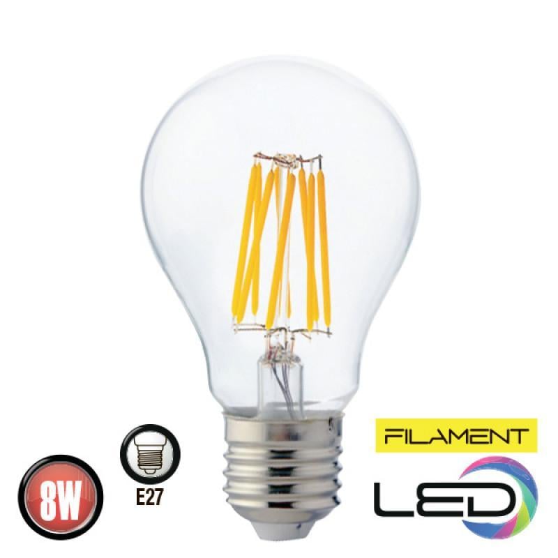 Лампа світлодіодна Horoz Electric Filament Globe-8 8W A60 Е27 4200К - фото 2