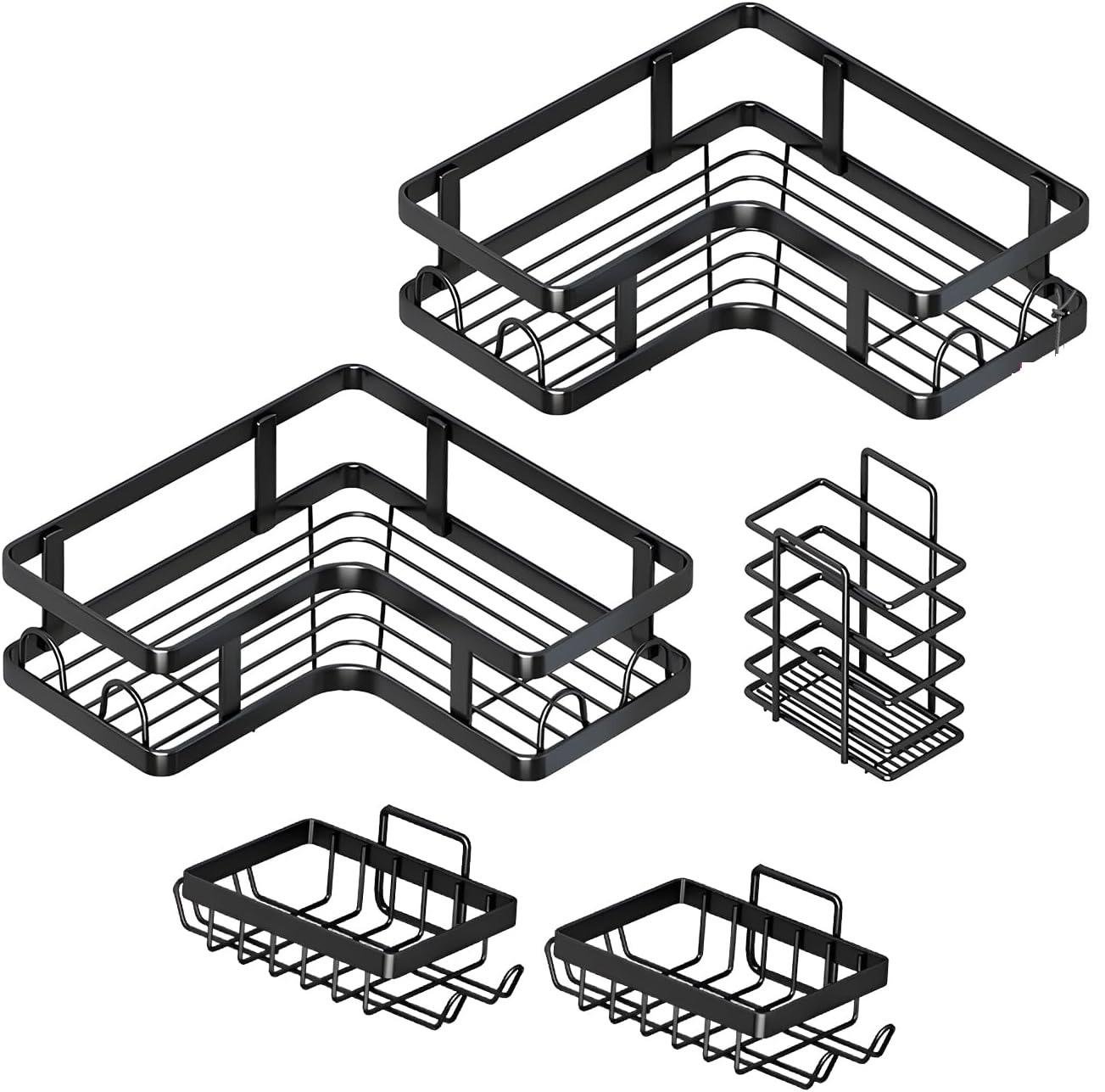 Набір металевих полиць для кухні 5 шт. Чорний (33503)