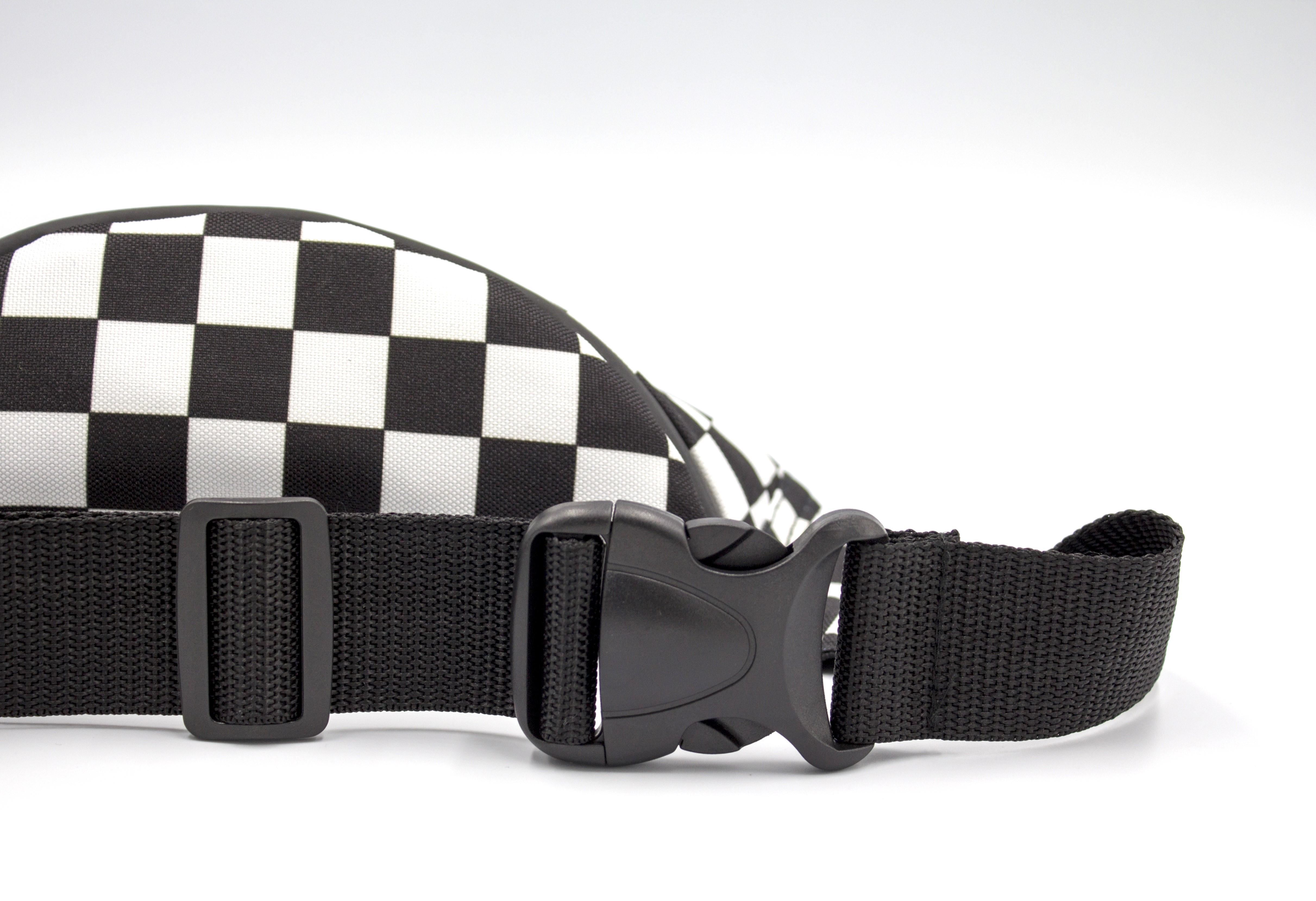 Сумка бананка Клітинка Чорний (BT-037) - фото 5 Сумка бананка Клітинка Чорний (BT-037) - фото 5