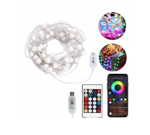 Гірлянда Кульки 20 м 200LED Різнокольоровий (22445585) - фото 4 Гірлянда Кульки 20 м 200LED Різнокольоровий (22445585) - фото 4