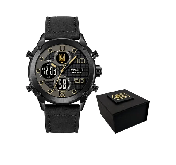 Наручные часы Awarder 017 Трезубец золото All Black Наручные часы Awarder 017 Трезубец золото All Black