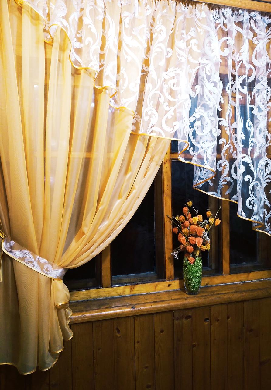 Шторы Анжелика вензель левая Песочный (1068230809) - фото 3 Шторы Анжелика вензель левая Песочный (1068230809) - фото 3