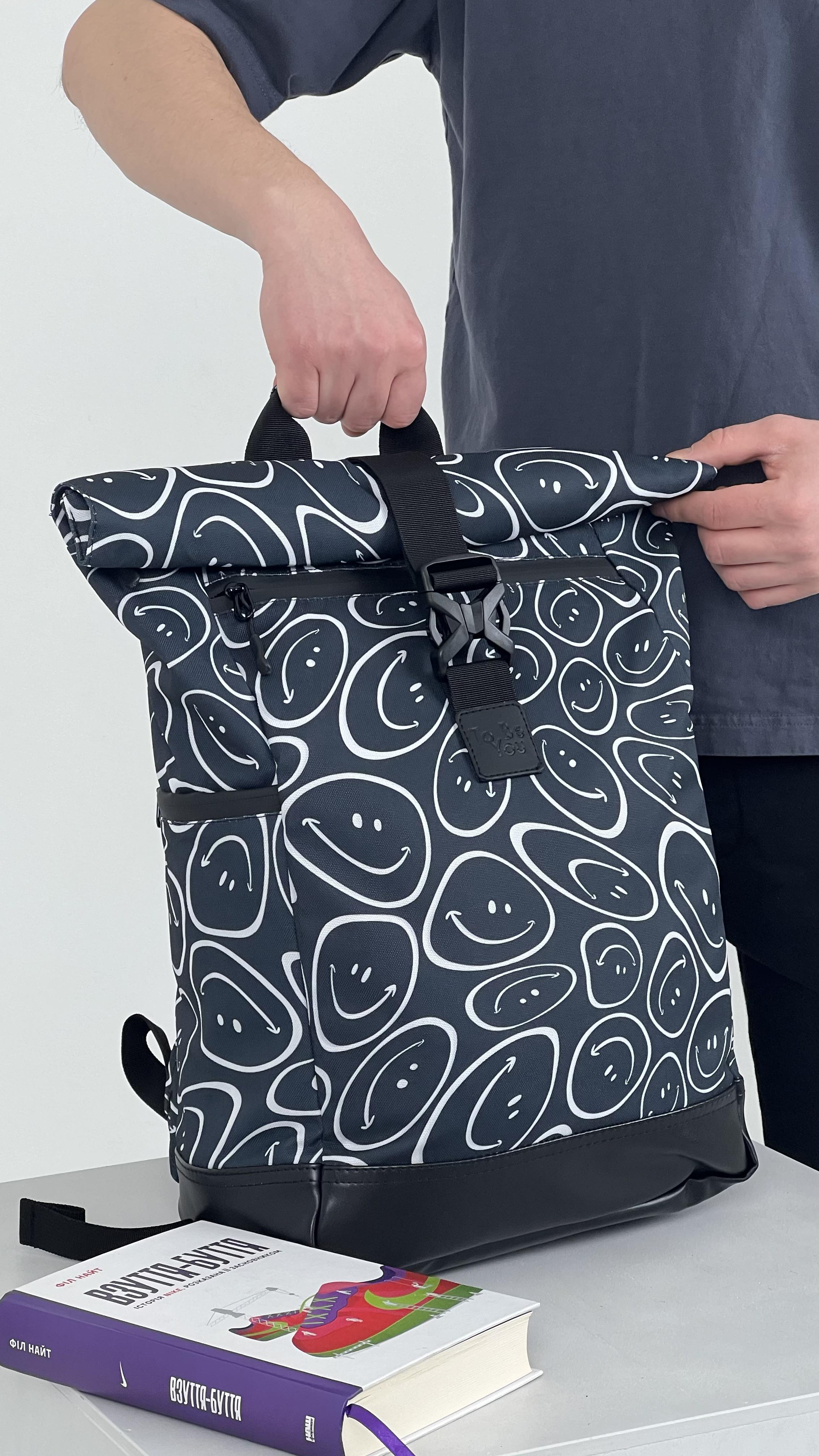 Рюкзак трансформер Tobeyou Rolltop Travel Smile 20 л (418448277) - фото 4