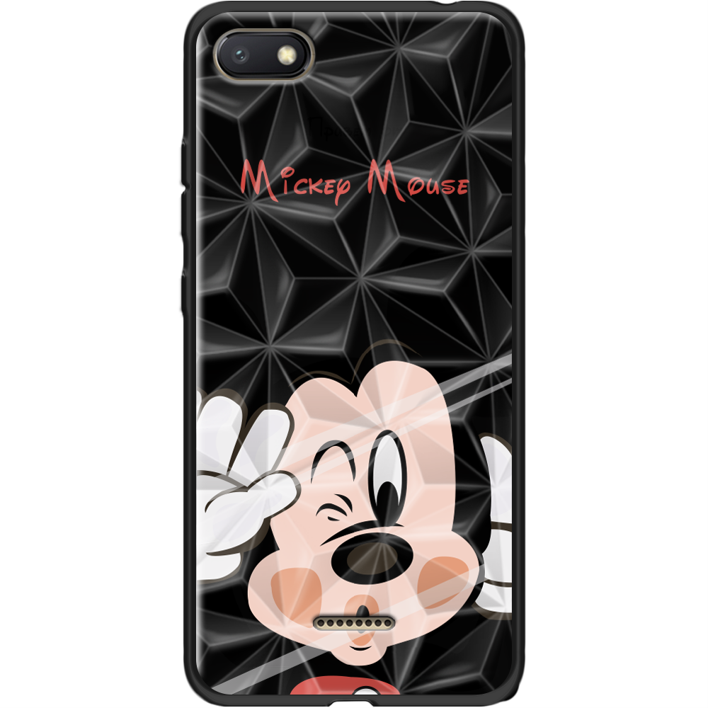 Чехол Boxface Xiaomi Redmi 6A Mister M Черный силикон с призмой (34811-cc58-37868)