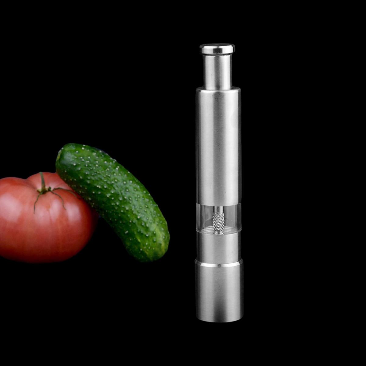 Мельница ручная для соли и перца нержавеющая сталь 15,5 см Серебристый (ОДКХ-903) - фото 7 Мельница ручная для соли и перца нержавеющая сталь 15,5 см Серебристый (ОДКХ-903) - фото 7