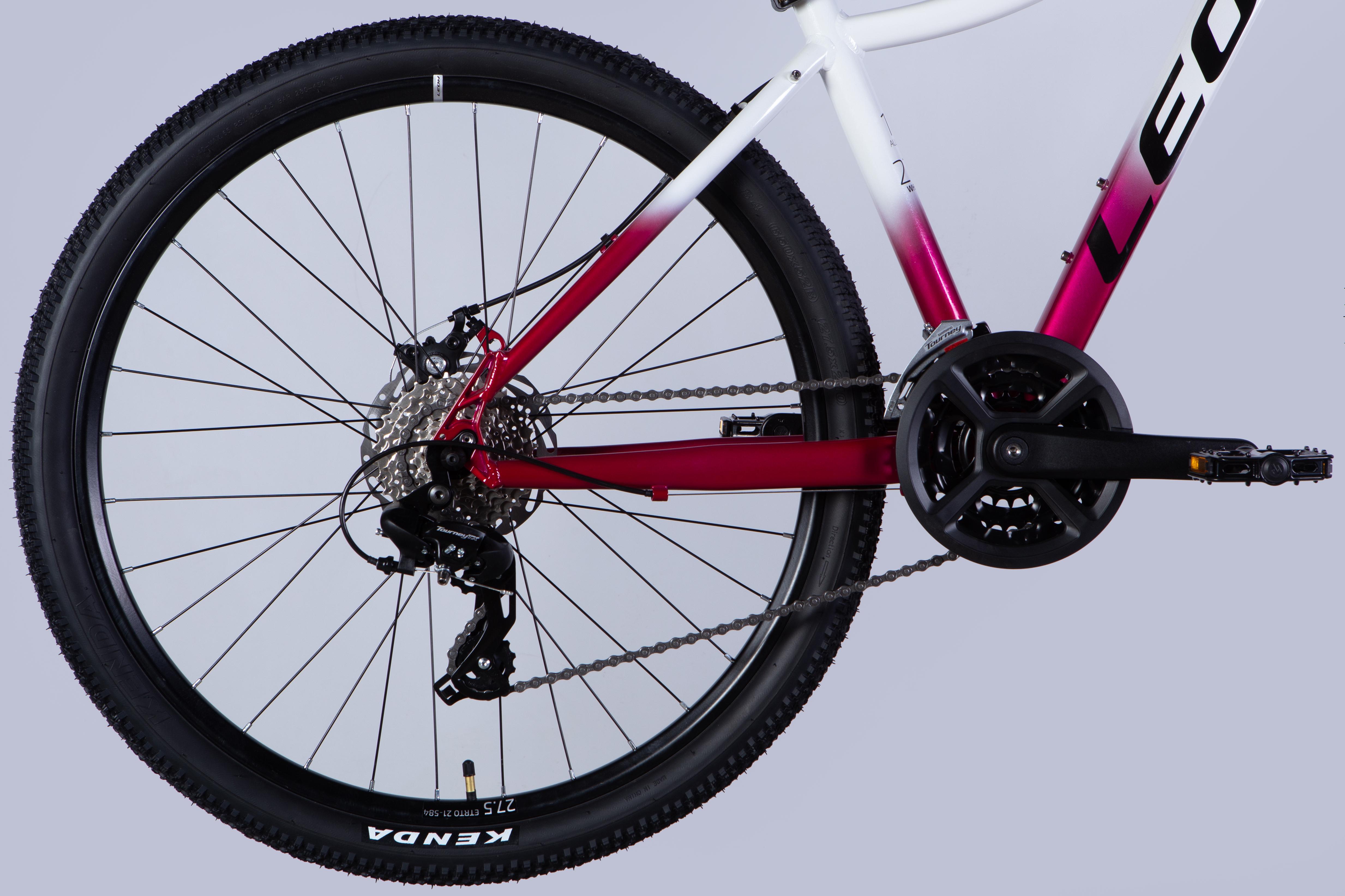 Велосипед Leon 2025 XC LADY 105 DD CS AL 27,5" рама 16" Белый с малиновым (OPS-LN-27,5-001) - фото 6 Велосипед Leon 2025 XC LADY 105 DD CS AL 27,5" рама 16" Белый с малиновым (OPS-LN-27,5-001) - фото 6
