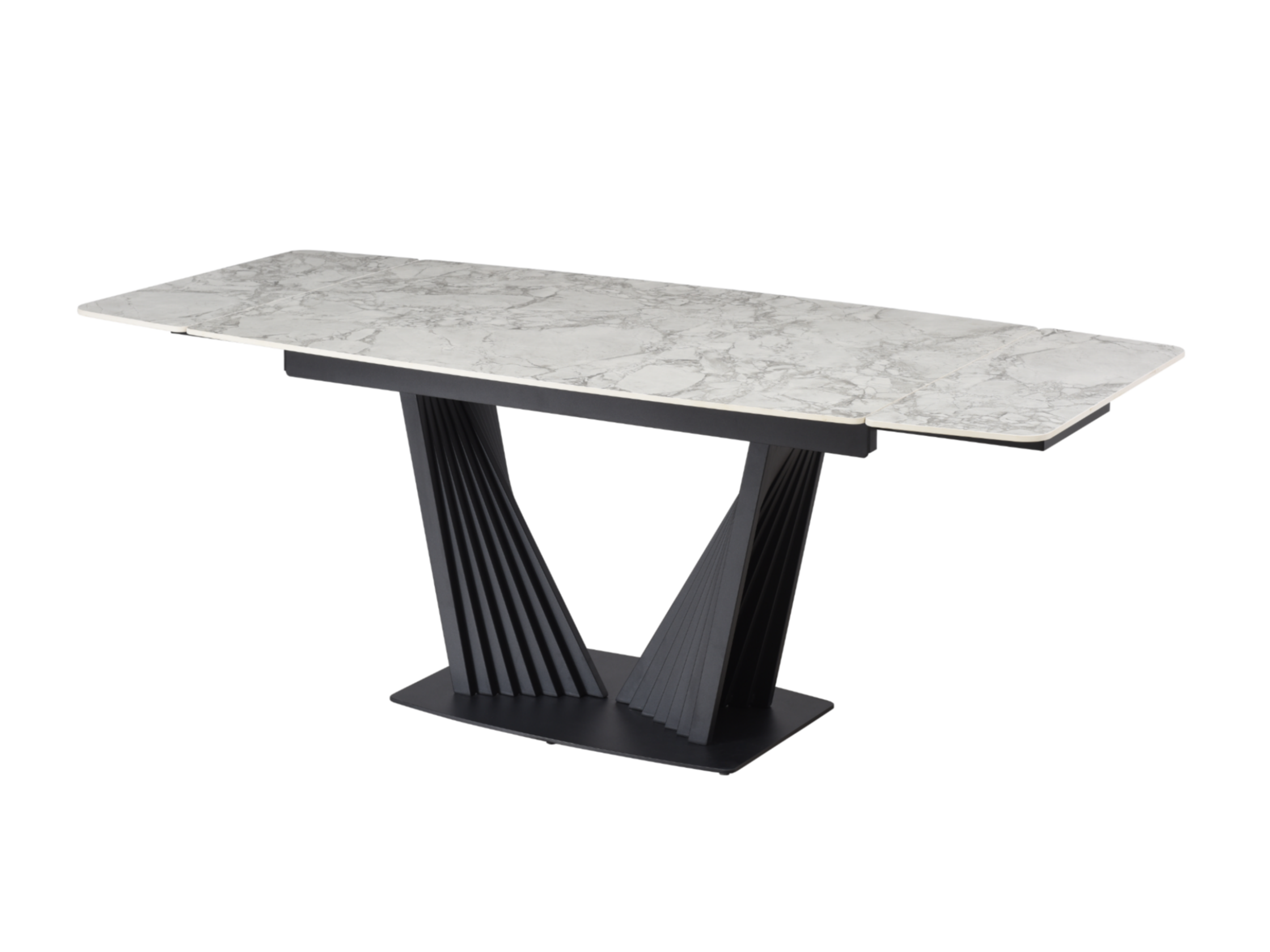 Стіл обідній розсувний Vetro Mebel Феліче 1400- 2000x900x760 мм Клауді грей/Чорний (TМL-1000-1) - фото 2 Стіл обідній розсувний Vetro Mebel Феліче 1400- 2000x900x760 мм Клауді грей/Чорний (TМL-1000-1) - фото 2