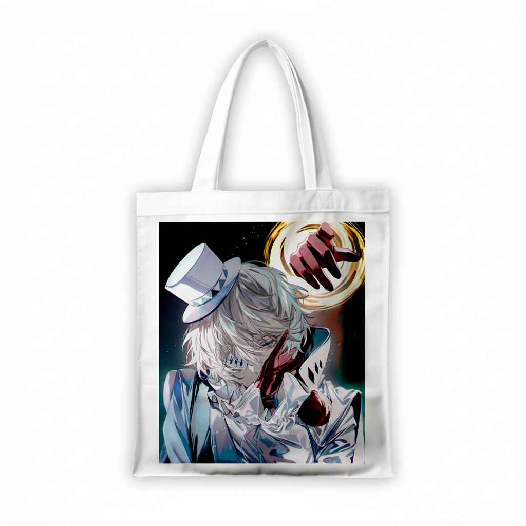 Сумка-шопер Bungou Stray Dogs Микола Гоголь з габардину Білий (6767)