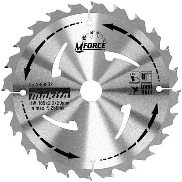 Диск пильный по дереву Makita M-Force A-89632 165х20 мм 24T