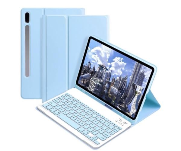 Чохол із Bluetooth-клавіатурою Magnet Flip Cover для Samsung Tab S10 FE+ Блакитний