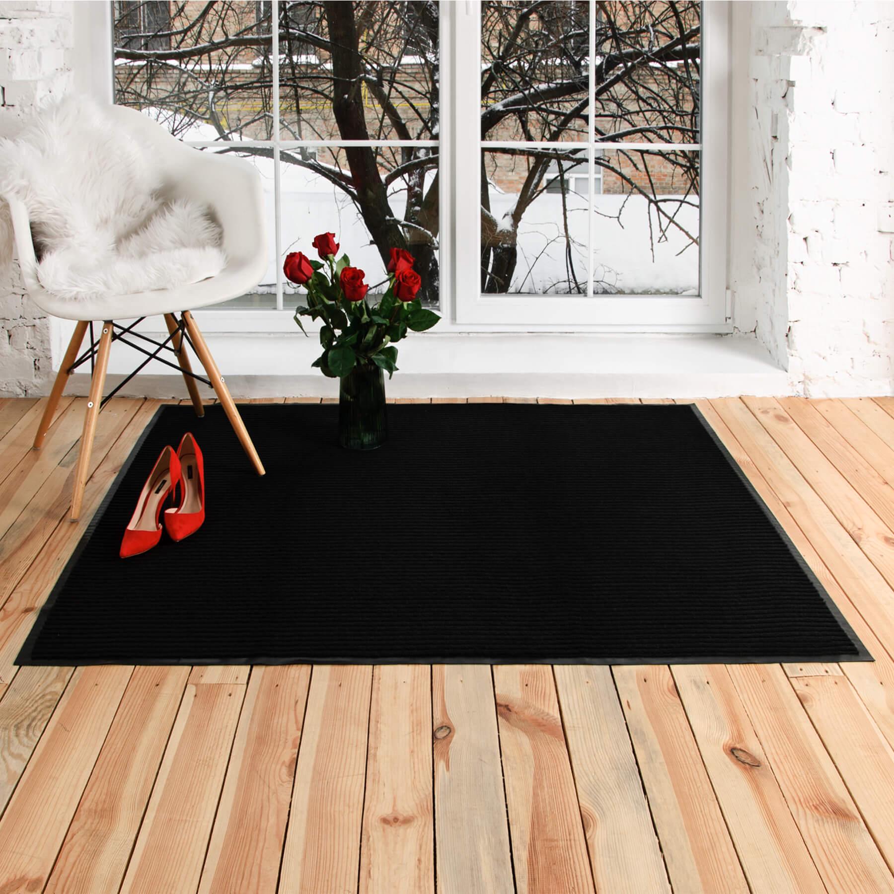 Брудозахисний килим Пекин на ПВХ основі 900х1500мм Чорний - фото 4 Брудозахисний килим Пекин на ПВХ основі 900х1500мм Чорний - фото 4
