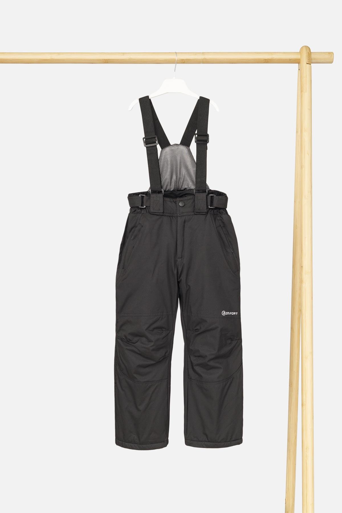 Напівкомбінезон для хлопчика утеплений ЦБ-00254670 128 см Чорний (28436878)