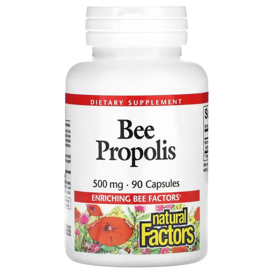 Натуральная добавка Natural Factors Bee Propolis 500 мг 90 капсул