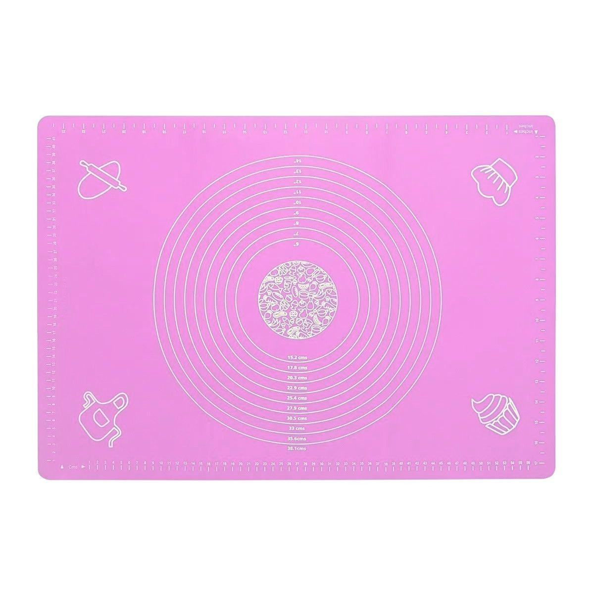 Килимок для випічки і розкачування A-PLUS силіконовий 410х560 мм Рожевий (201445-рож)