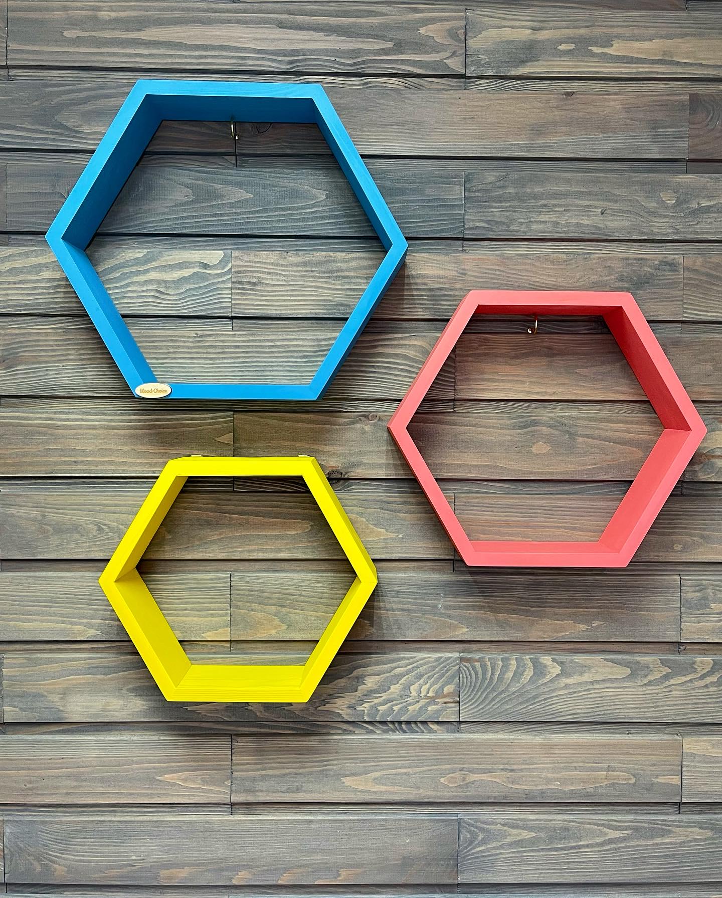 Полки соты деревянные 3 шт. Разноцветный (193) - фото 3 Полки соты деревянные 3 шт. Разноцветный (193) - фото 3