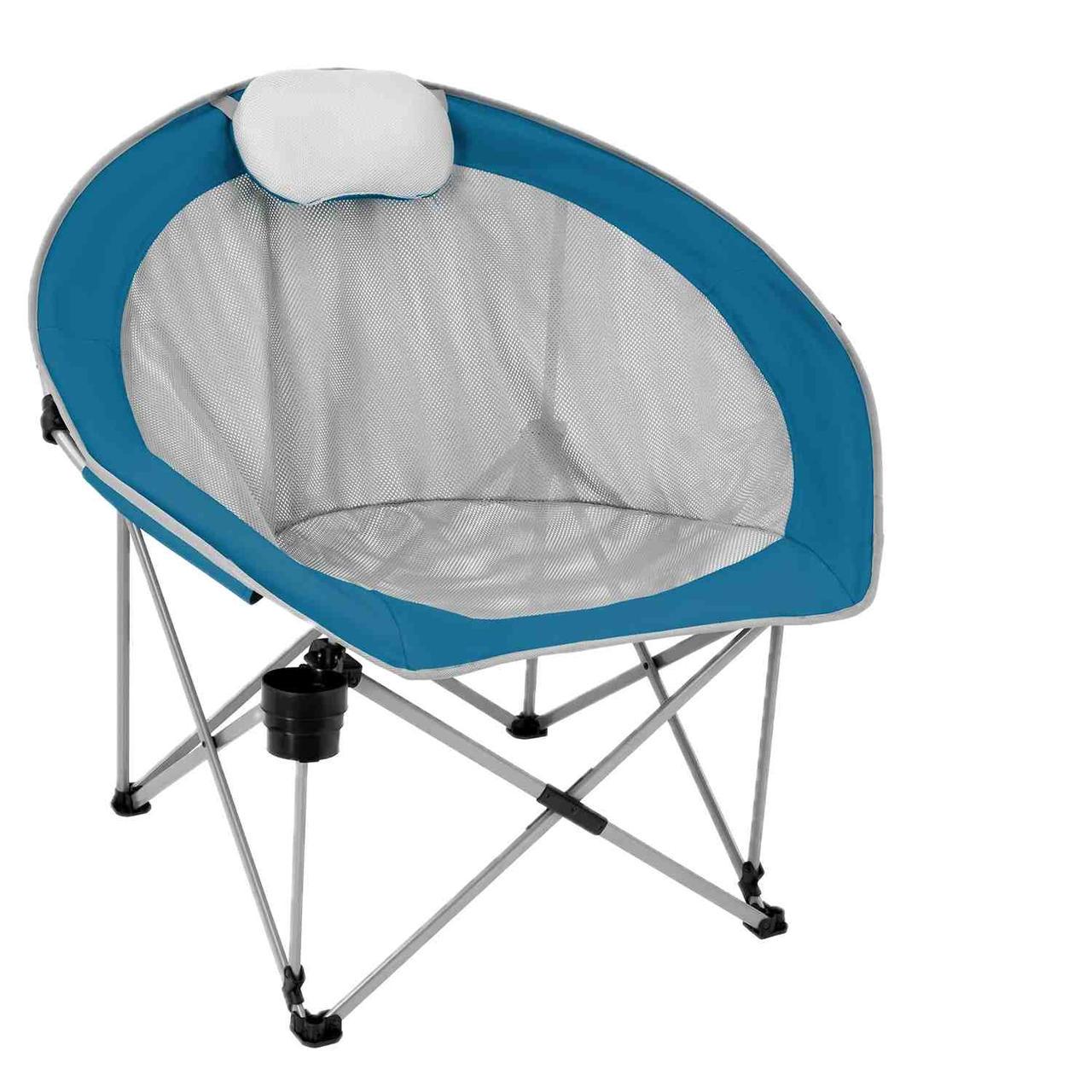 Кресло раскладное с подголовником Wejoy MOON XL WF2203 Cyan/Grey (WF2203_CYAN/GREY)