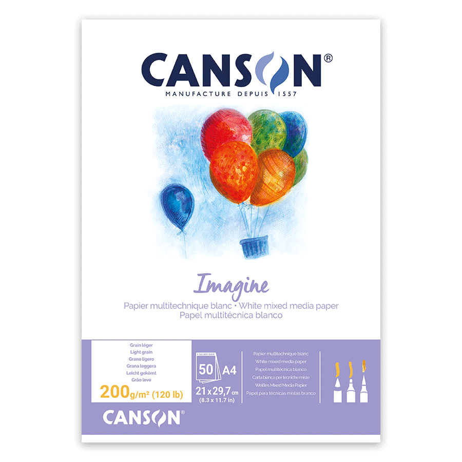 Альбом для графики Canson Imagine склейка 200 г/кв. м 50 л. А4 Белый (C200006008) Альбом для графики Canson Imagine склейка 200 г/кв. м 50 л. А4 Белый (C200006008)