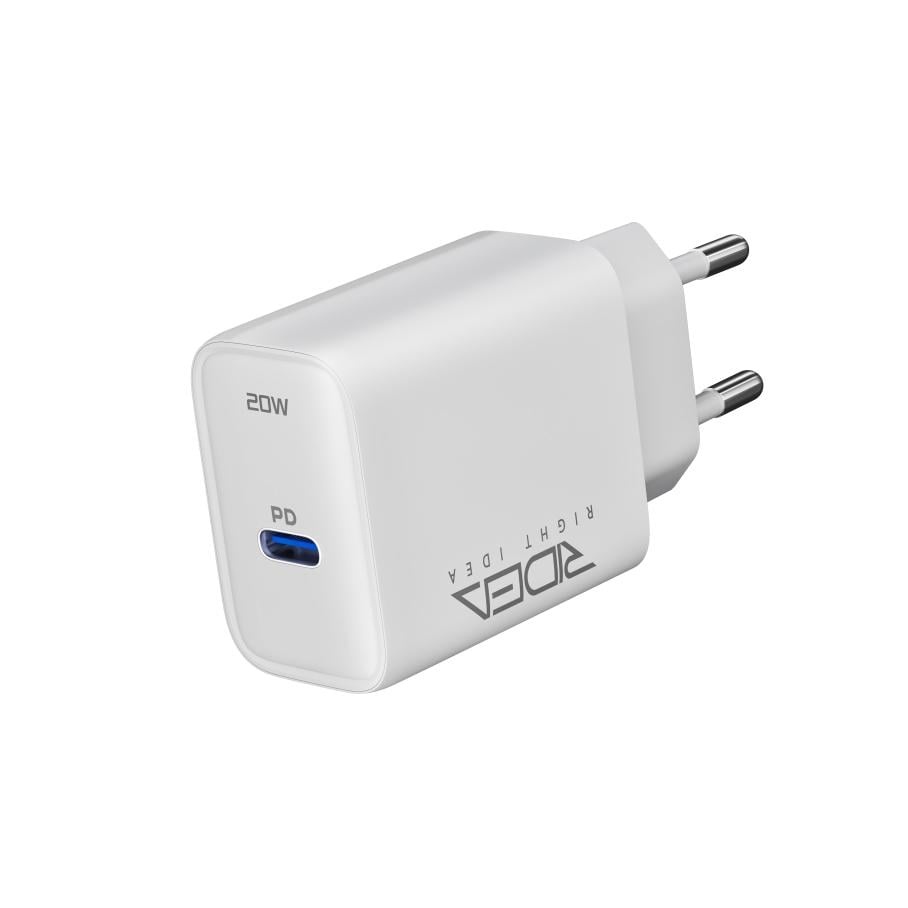 Зарядний пристрій мережевий Ridea RW-20124 Rapid Pro 1×USB-C PD/QC/PPS 20 Вт 100-240 В кабель Type-C to Type-C (38002305)