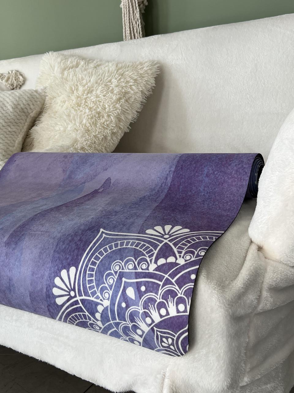 Коврик для йоги Lita Mandala SU премиальный замшевый/каучуковый 183х68х0,3 см Фиолетовый (13510839) - фото 5 Коврик для йоги Lita Mandala SU премиальный замшевый/каучуковый 183х68х0,3 см Фиолетовый (13510839) - фото 5