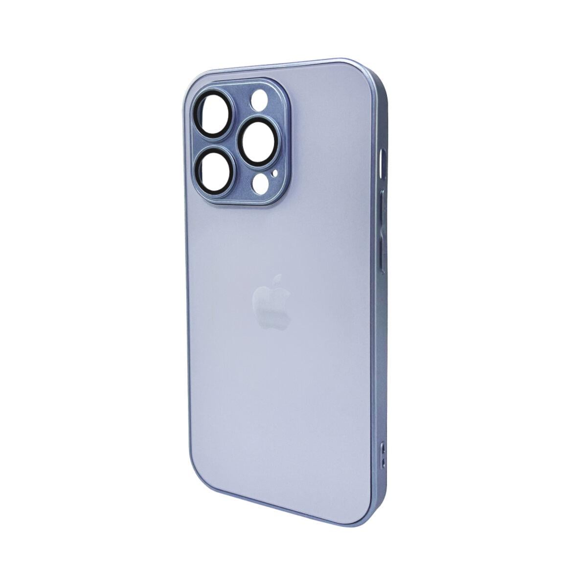 Противоударный чехол для Apple iPhone 15 Pro AG Glass Matt Frame Color / Sierra Blue