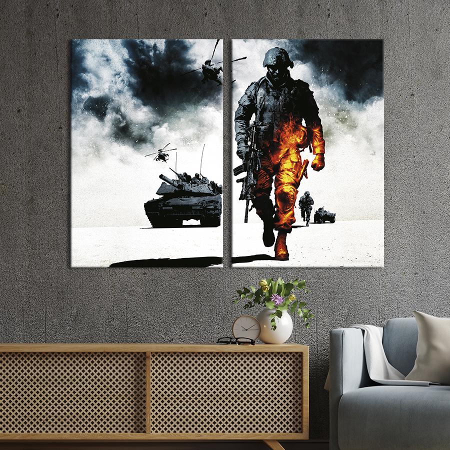 Картина на холсте Постер игры Battlefield: Bad Company 111x81 см (1461-2)