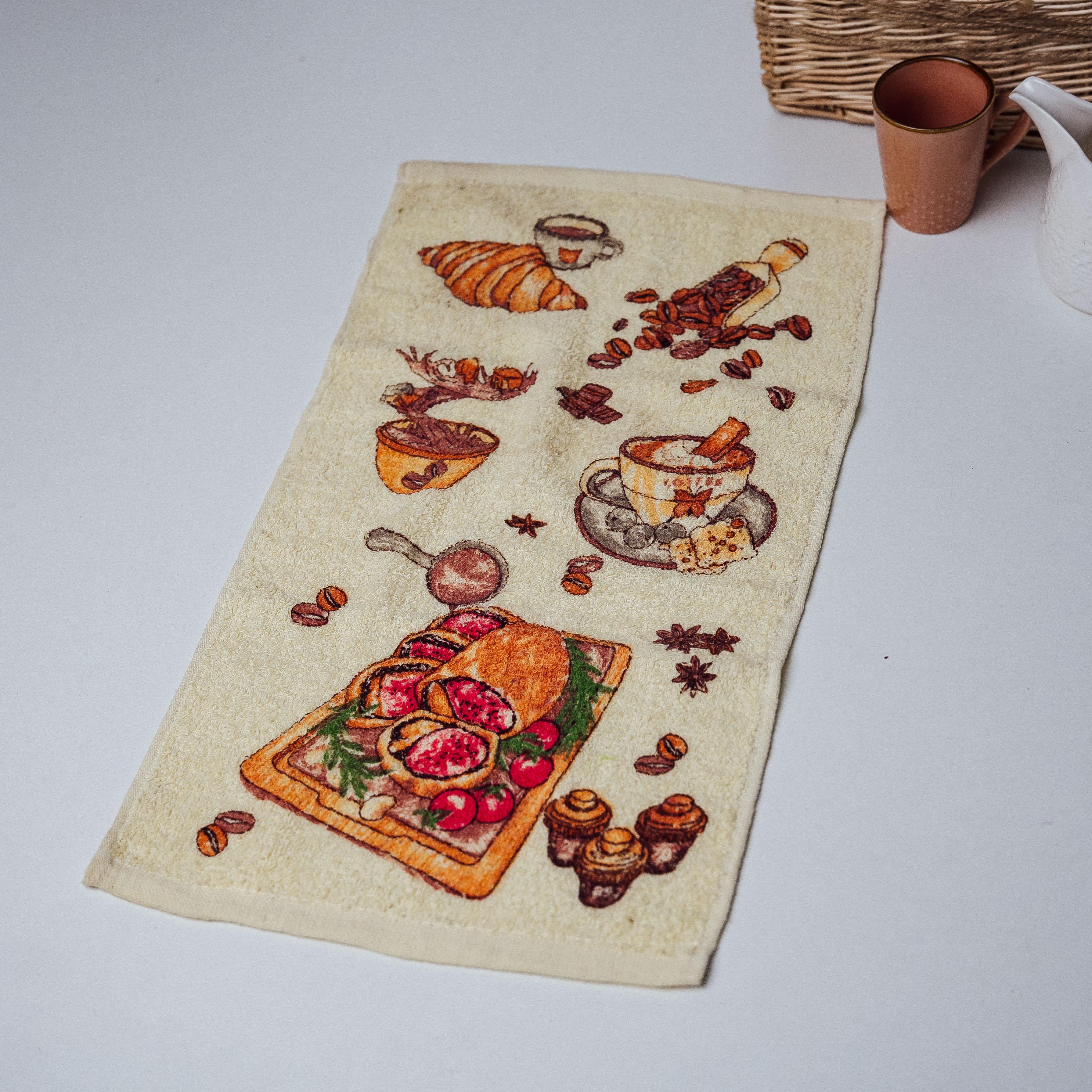 Кухонное полотенце 87211 Кофейная нота 25х50 см Молочный (16785_11)