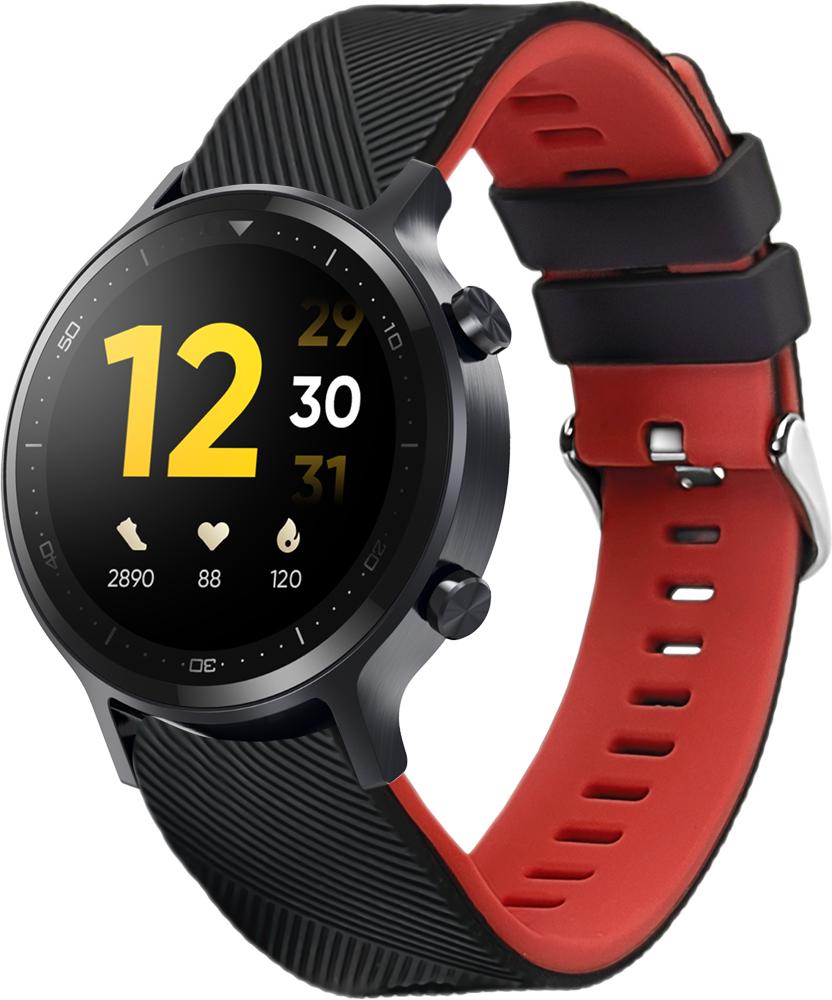 Ремешок Luminic для Realme Watch S Black/Red (26673-44) Ремешок Luminic для Realme Watch S Black/Red (26673-44)