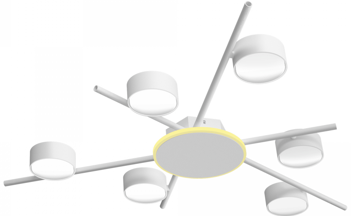 Світильник Videx під лампу 6xGX53 накладний з підсвічуванням Білий (VL-SPF22B-WB) - фото 3 Світильник Videx під лампу 6xGX53 накладний з підсвічуванням Білий (VL-SPF22B-WB) - фото 3