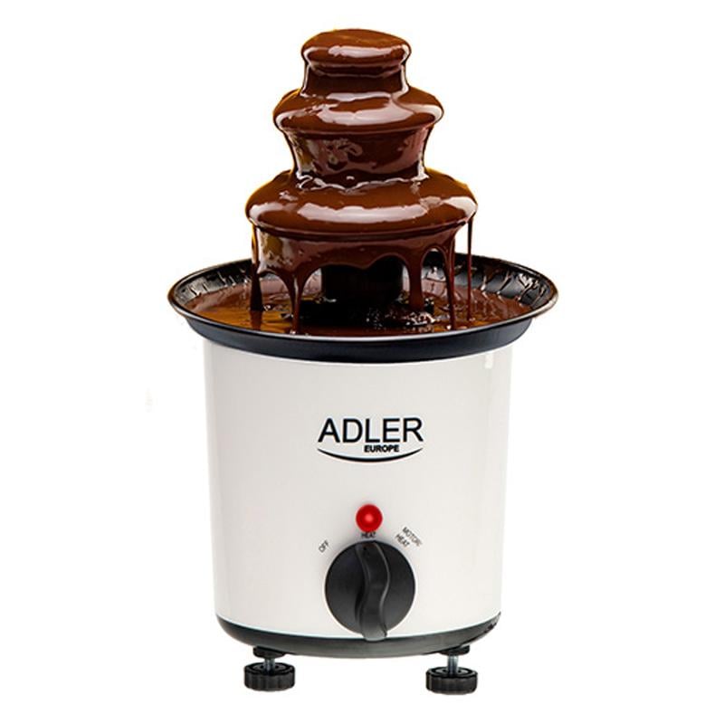 Фонтан шоколадний Adler AD 4487 электрический 200 мл с нагревом 80°C Белый