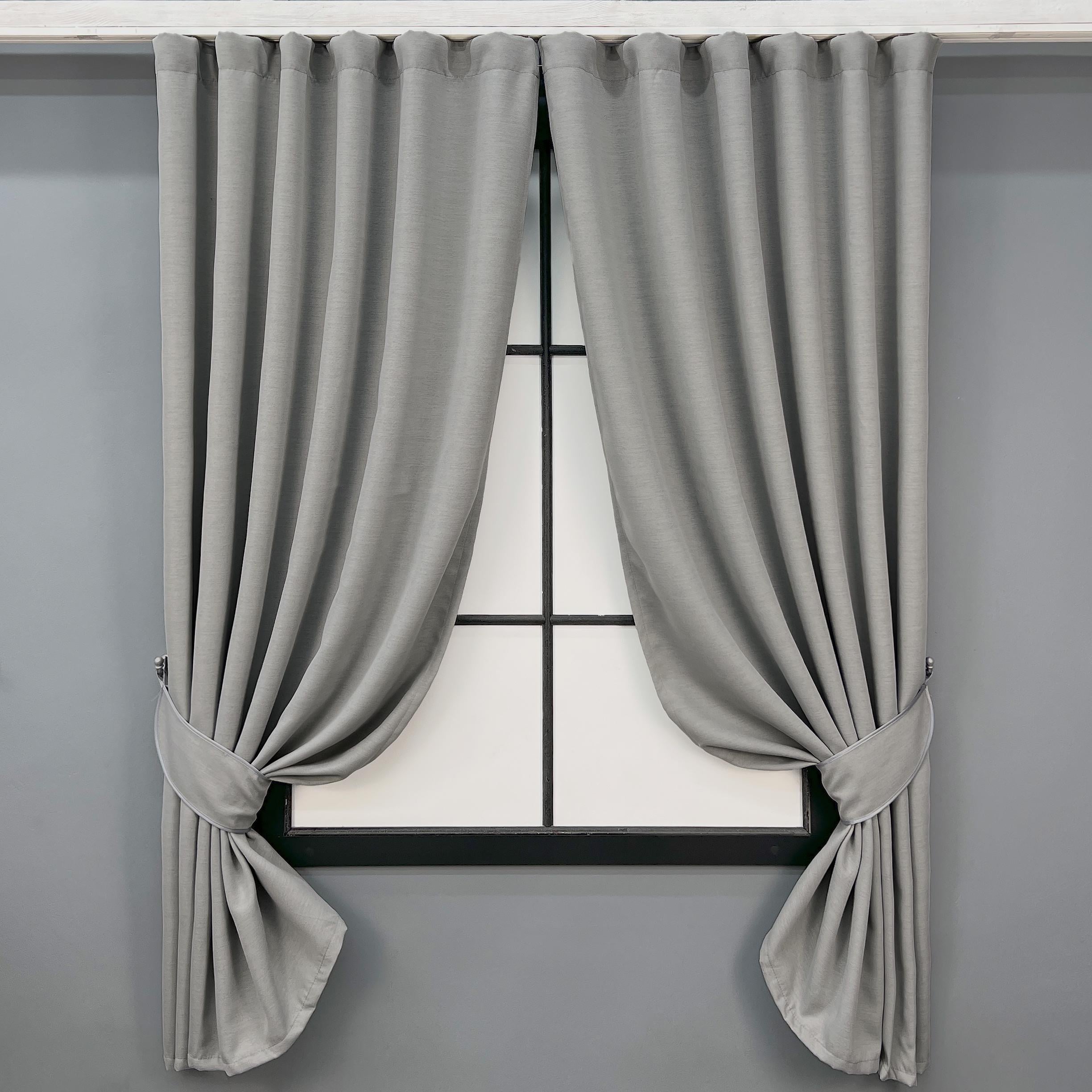 Комплект коротких штор VR-Textil Блэкаут Scandi №1900ш 130х170 см 2 шт. Серый (35-0445)