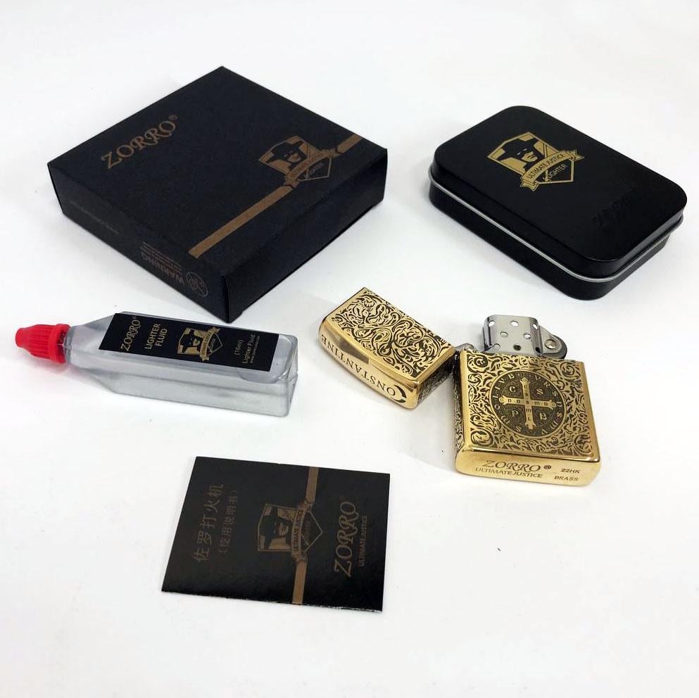 Набор для зажигалки бензиновая Zorro HL-303 Золото (310853) - фото 5 Набор для зажигалки бензиновая Zorro HL-303 Золото (310853) - фото 5