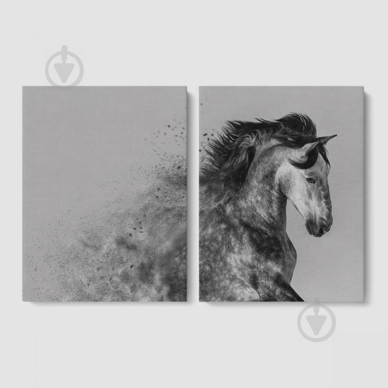 Модульная картина из двух частей Жеребец Malevich Store 93x60 см (MK21219)