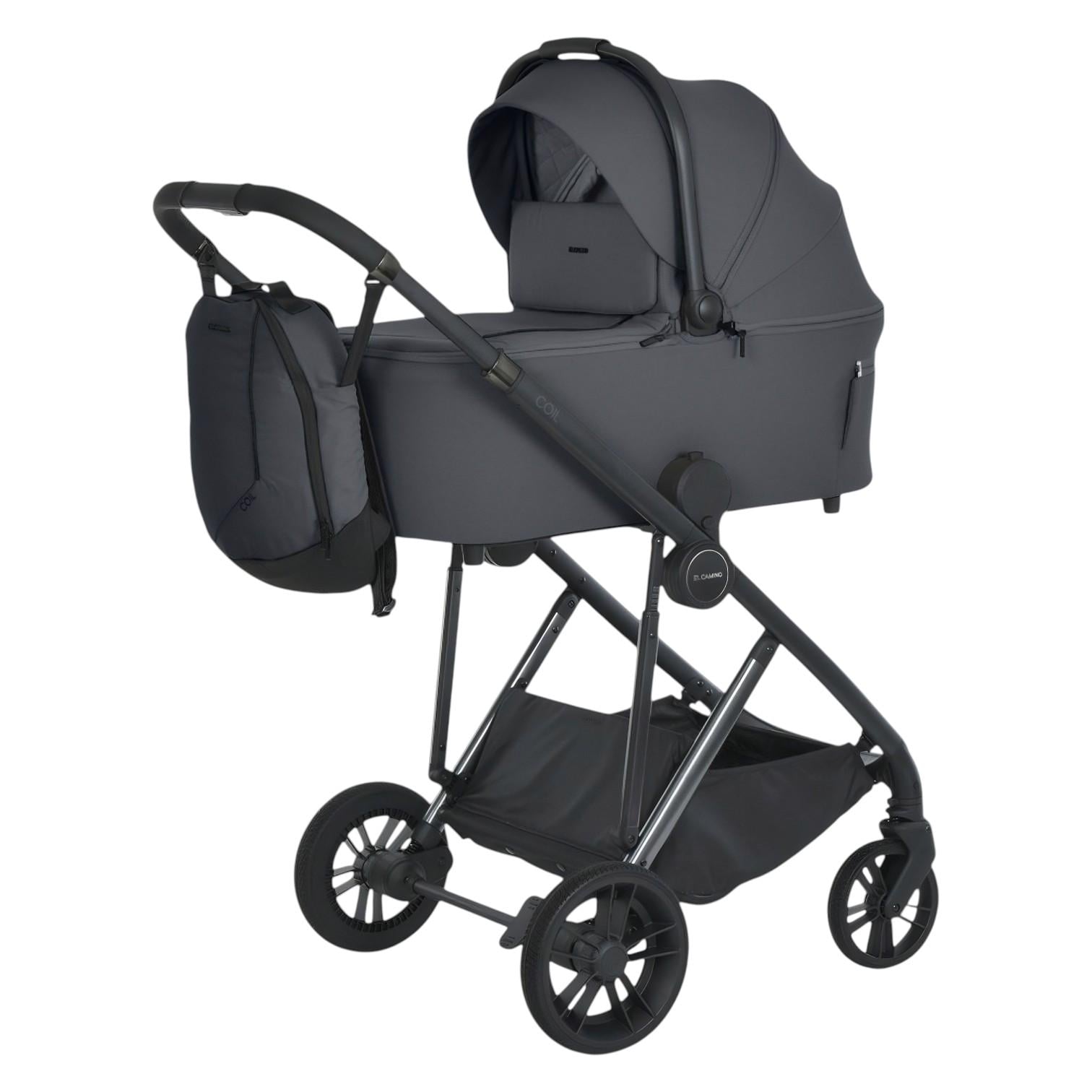 Коляска 2в1 El Camino ME 1190 з люлькою та прогулянковим блоком Vulcan Gray (34190014)